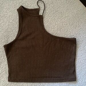 Black Ribbed Women's Top